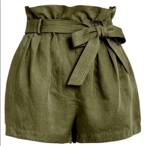 Forever 21 Olive Green Belted Shorts